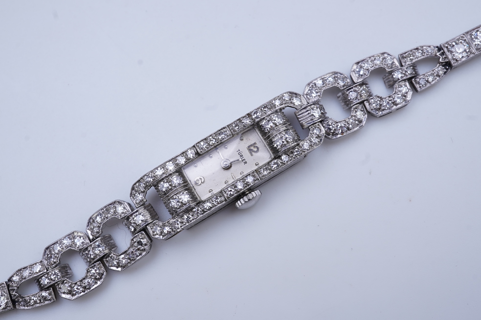 Türler, an Art Deco diamond cocktail watch, 1930s